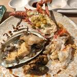 京風鉄板 はせ川 - 鮑、伊勢海老