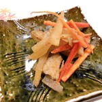 うを徳 - 前菜　ししゃもとヤーコンと京にんじん