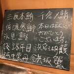 うを徳 - 本日のボード