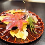 やまぐち - フォアグラの西京味噌ブリュレ　胡麻豆腐入り　柚子風味