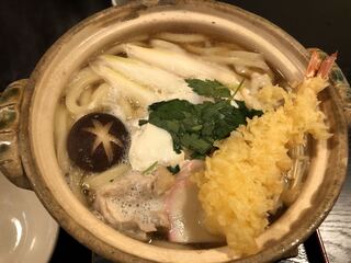 Kouseian - 海老天鍋焼きうどん