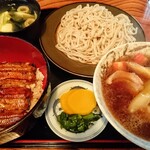 時代 - 「うな丼と鴨汁そば」のセット