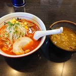 らーめん天 - 2019年11月　にんにく辛麺（味噌）+カレー丼セット　820+360円