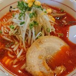 らーめん天 - 2019年11月　にんにく辛麺（味噌）+カレー丼セット　820+360円