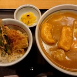 若鯱家 - カレーうどんと選べるミニ丼セット(1120円)