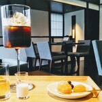 Saron Do Te Kawamura - アイスコーヒーは甘納豆付き