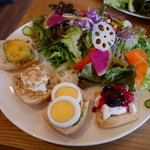 Cafe & Aroma NATU BROWN - 身体喜ぶたっぷり野菜とオープンサンドプレート