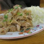 らーめん 知床 - 豚バラ味噌炒め追加