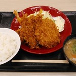 かつや - 「海老・ヒレカツ定食」