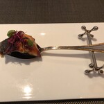 ル・モノポール - アミューズの牡蠣・鰻・フォワグラ