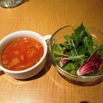 田舎カフェ オーチャード - セットの「サラダ＆スープ」