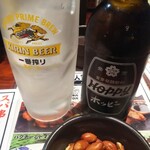 焼き鳥&焼きラム うまいける - ホッピーセット      380円    中多め