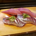 沼津魚がし鮨 - 鯵、スマ