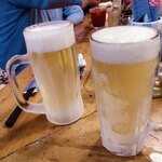 Ajidokoro Inakaya - 生ビールと生ノンアルコールビール