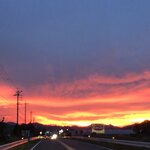 基巳屋 - 店に行く途中夕日が綺麗でした