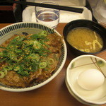 東京チカラめし - 東京チカラめし　ガーリックねぎ牛丼大盛＆温玉