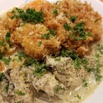 麺屋 六感堂 - 牡蠣のクリームシチューヌードル＋牡蠣フライ