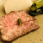山玄茶 - ローストビーフ　近江牛サーロイン　蕪　蕪の茎