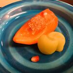 山玄茶 - 奈良の江戸柿　シャインマスカット　ザクロ　ブランデーのジュレ