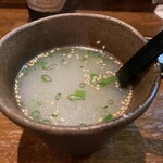 鶏こう - 鶏ガラスープ 350円