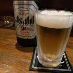 鶏こう - アサヒスーパードライ(瓶) 600円