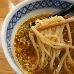 つけ麺 いちびり - 麺とつけ汁の絡み具合