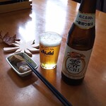 とちの実 - ノンアルコールビールには、こんにゃくと里芋の煮物付き