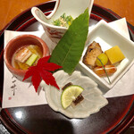 Nakamura Koumei Yokohama - 前菜。子持ち鮎が美味しかった