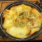 湯殿館 - 皮付きﾎﾟﾃﾄのﾁｰｽﾞ焼き550円