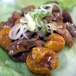 八ヶ岳ラーメン 麺八 - 甲州鳥もつ煮 ￥４００－