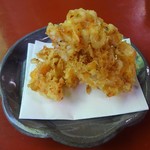 朴念仁 重庵 - 天せいろ蕎麦：生桜海老のかき揚げ