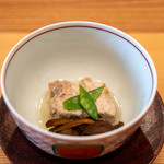 柚木元 - 2019.10 千代幻豚バラ肉の山椒炊き クリタケ添え