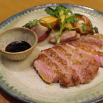 いぞら - 石見ポークと季節野菜の炙り焼き、たまりにんにく醤油で