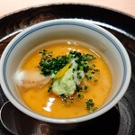 寿し おおはた - 平目と鮟肝の茶碗蒸し