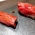 寿し おおはた - はらみ　と　トロ　食べ比べ　脂が旨い