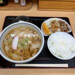 おかだうどん - きしめん定食　¥550(税込)