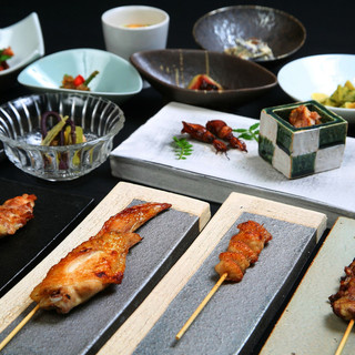 【やきとり懐石スタイル】やきとりに季節感を込めて…。