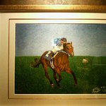 アスコット - お客様にいただいた刺繍。騎手と馬。素敵です。