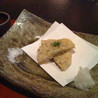 鉄板焼 天 六本木 - 白魚の掻き揚げ。