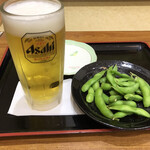 永平寺温泉禅の里 食堂 - 生ビールセット