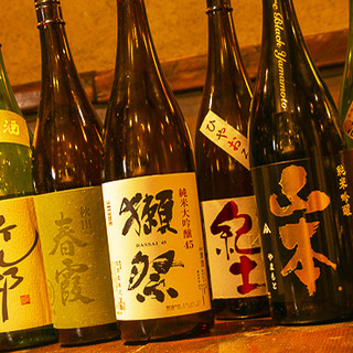 We have a wide selection of sake and shochu.