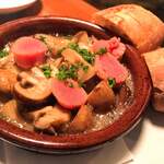 SAJI - マッシュルームと生たらこのアヒージョ