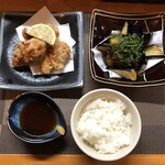 食彩厨房 甚兵衛 - 揚げなすと鳥の唐揚げ