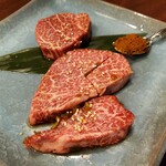 炭火焼肉 久 - 和牛のヒレ尽くし、あっという間に無くなりました( ；∀；)