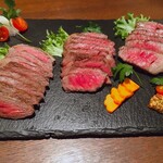 肉系居酒屋 肉十八番屋 - カイノミ 1480円、ウワミスジ 1380円、ザブトン 1580円