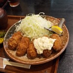 かつれつ飛鳥 - カキフライ５個ランチ