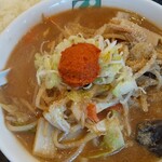 喜多方ラーメン蔵 - 濃厚味噌野菜麺  840円
            平日ランチタイムサービスのミニライス