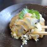 割烹 水天閣 - 平目の薄造りが綺麗です