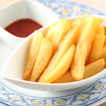 French fries bravas sauce