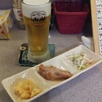 Tajipei - お通しとビール